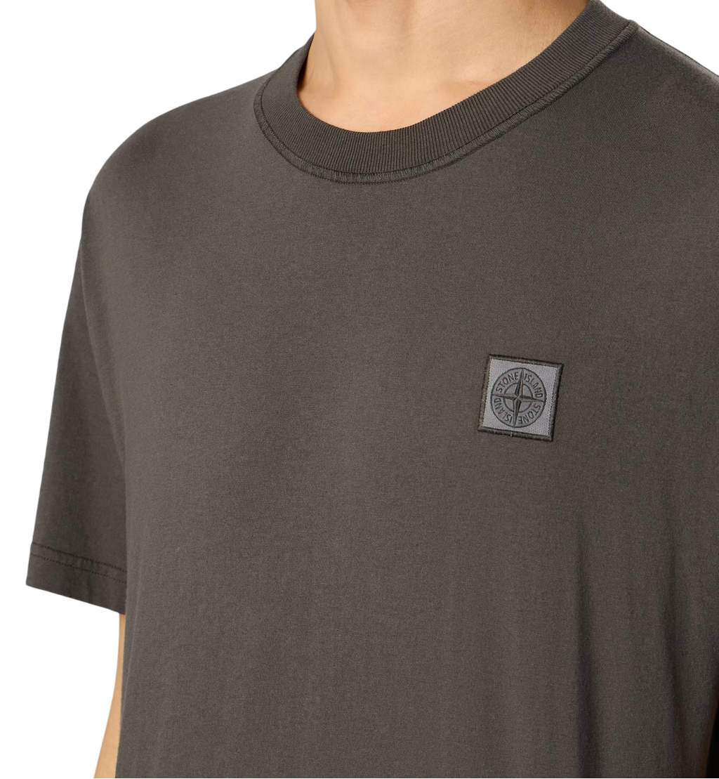 STONE ISLAND Short Sleeve T-Shirt In Cotton Jersey Garment Dyed