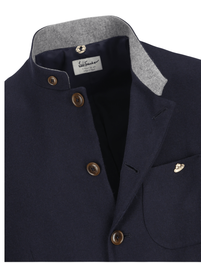 LUIS TRENKER Traditional Stand Up Collar Blazer Lusandro