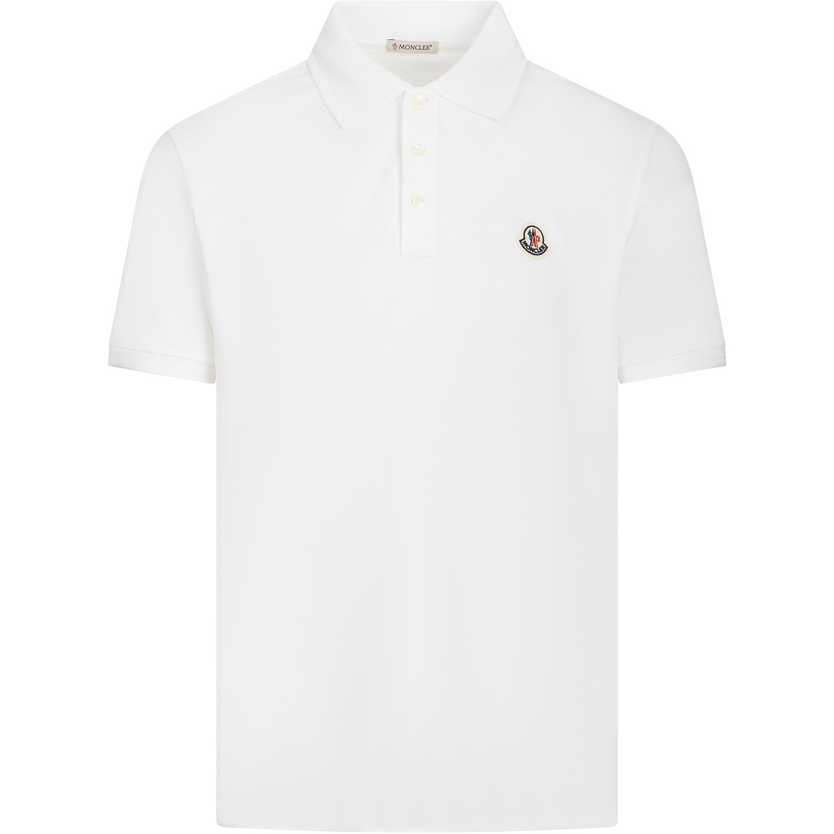 MONCLER Polo a manica corta con logo classico