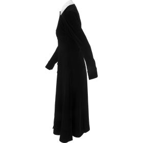 TORY BURCH ROUNDED COLLAR VELVET DRESS
