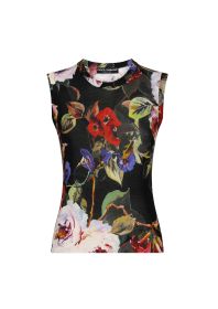 DOLCE & GABBANA PAINTED FLOWERS TOP