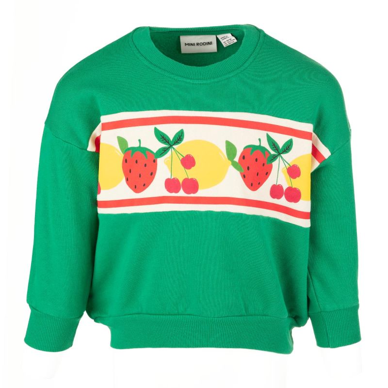 MINIRODINI Fruits border sweatshirt