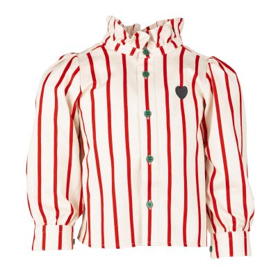 MINIRODINI Stripe woven blouse