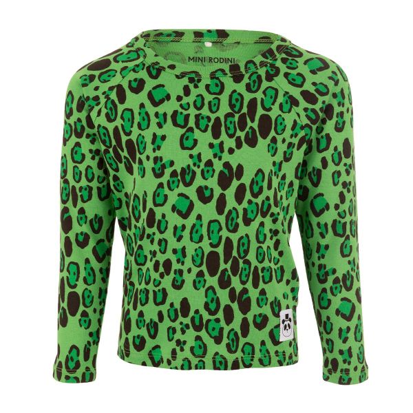 MINIRODINI Leopard raglan tee