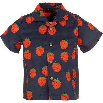 MINIRODINI strawberries wowen shirt