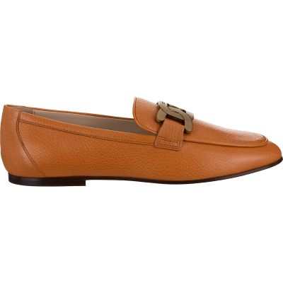 TOD'S LEATHER CHAIN MOCASSINS