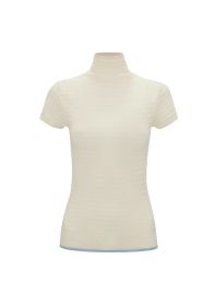 VICTORIA BECKHAM POLO NECK KNITTED TEE