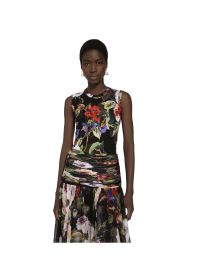 DOLCE & GABBANA PAINTED FLOWERS TOP