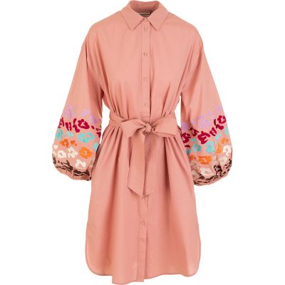 ESSENTIEL DALMATION PUFF SLEEVE DRESS