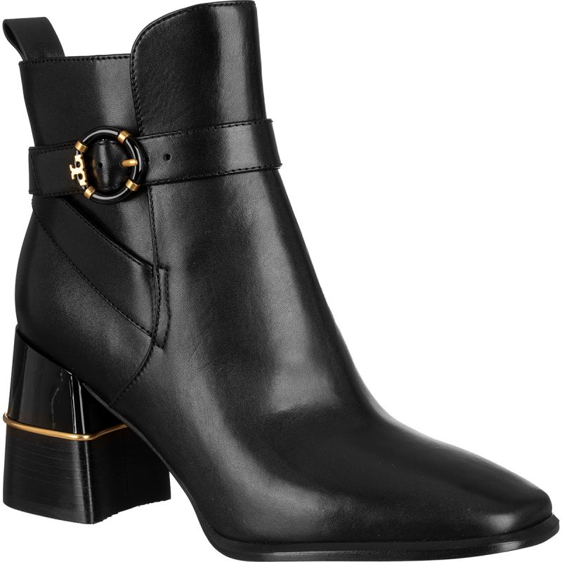 TORY BURCH MULTI LOGO BUCKLE BOOT