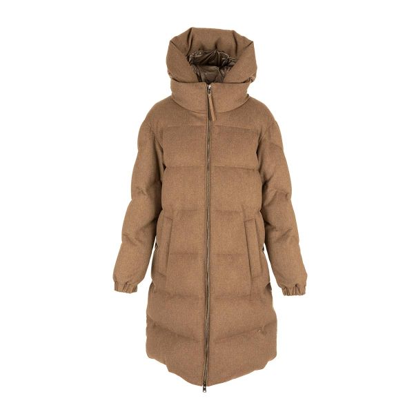 WOOLRICH LUXE WOOL LONG PUFFER JACKET