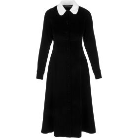 TORY BURCH ROUNDED COLLAR VELVET DRESS